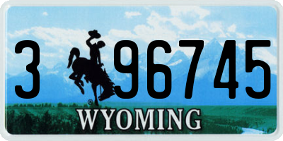 WY license plate 396745
