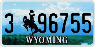 WY license plate 396755