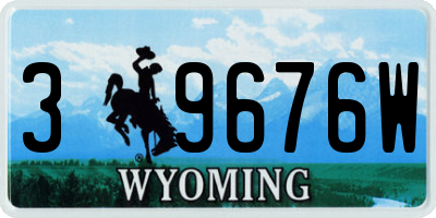 WY license plate 39676W