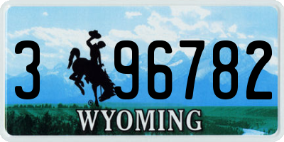 WY license plate 396782