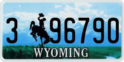 WY license plate 396790