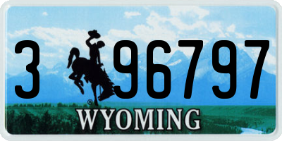 WY license plate 396797