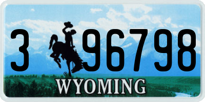 WY license plate 396798