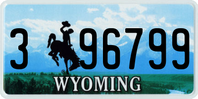 WY license plate 396799