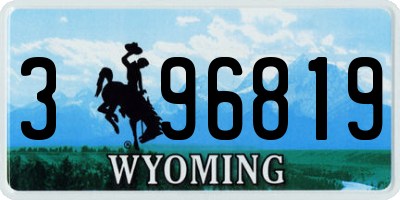 WY license plate 396819