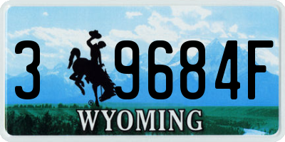 WY license plate 39684F