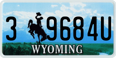 WY license plate 39684U