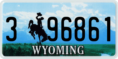 WY license plate 396861