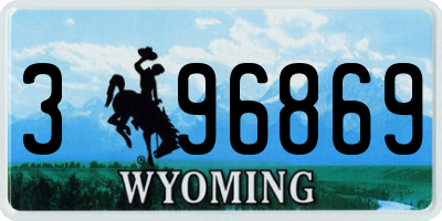 WY license plate 396869