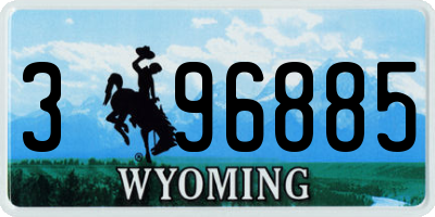 WY license plate 396885