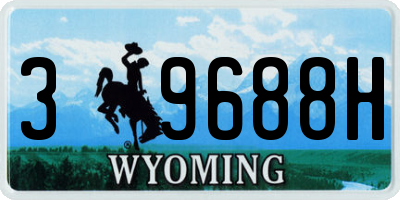 WY license plate 39688H