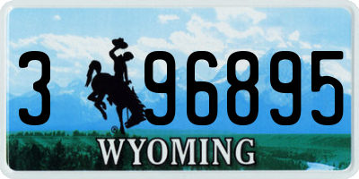 WY license plate 396895