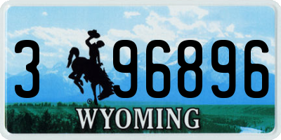 WY license plate 396896