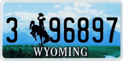 WY license plate 396897
