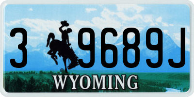 WY license plate 39689J