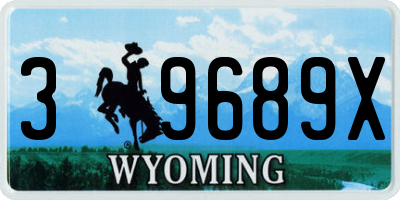 WY license plate 39689X