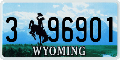 WY license plate 396901