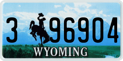 WY license plate 396904