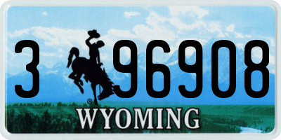 WY license plate 396908