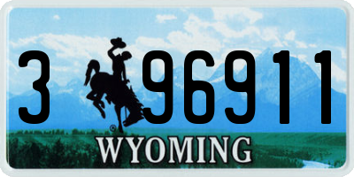 WY license plate 396911