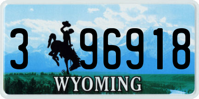 WY license plate 396918
