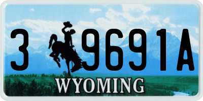 WY license plate 39691A