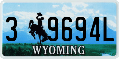 WY license plate 39694L
