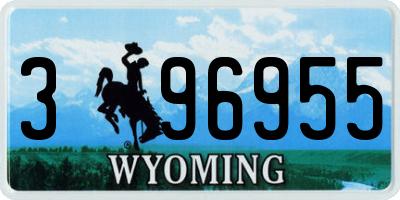 WY license plate 396955