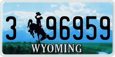 WY license plate 396959