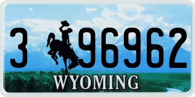 WY license plate 396962