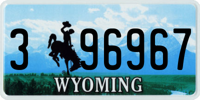 WY license plate 396967