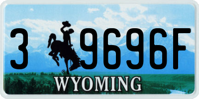WY license plate 39696F