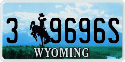 WY license plate 39696S