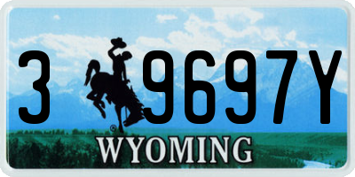 WY license plate 39697Y
