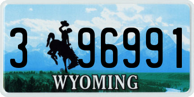WY license plate 396991