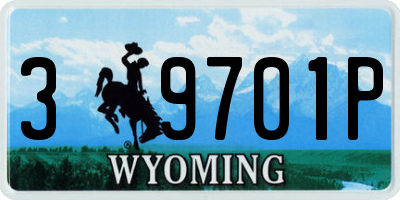 WY license plate 39701P