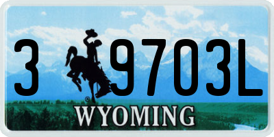 WY license plate 39703L