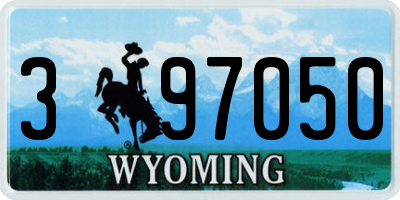 WY license plate 397050