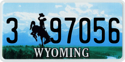 WY license plate 397056