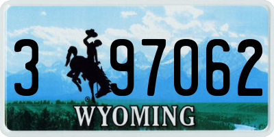 WY license plate 397062