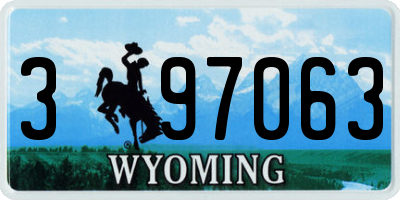 WY license plate 397063