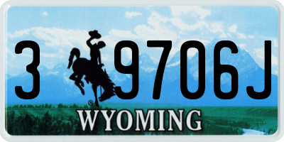 WY license plate 39706J