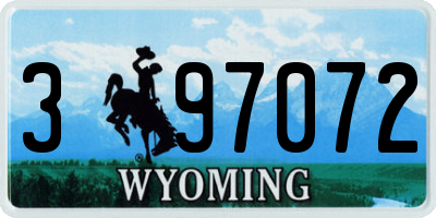 WY license plate 397072