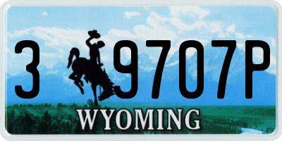 WY license plate 39707P