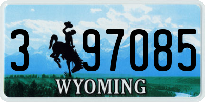 WY license plate 397085