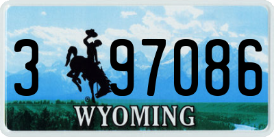 WY license plate 397086