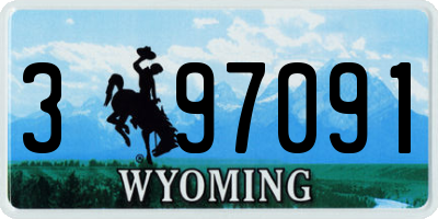 WY license plate 397091