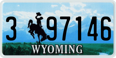 WY license plate 397146