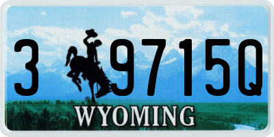 WY license plate 39715Q