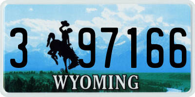 WY license plate 397166